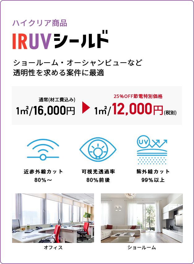 ハイクリア商品  IRUVシールド